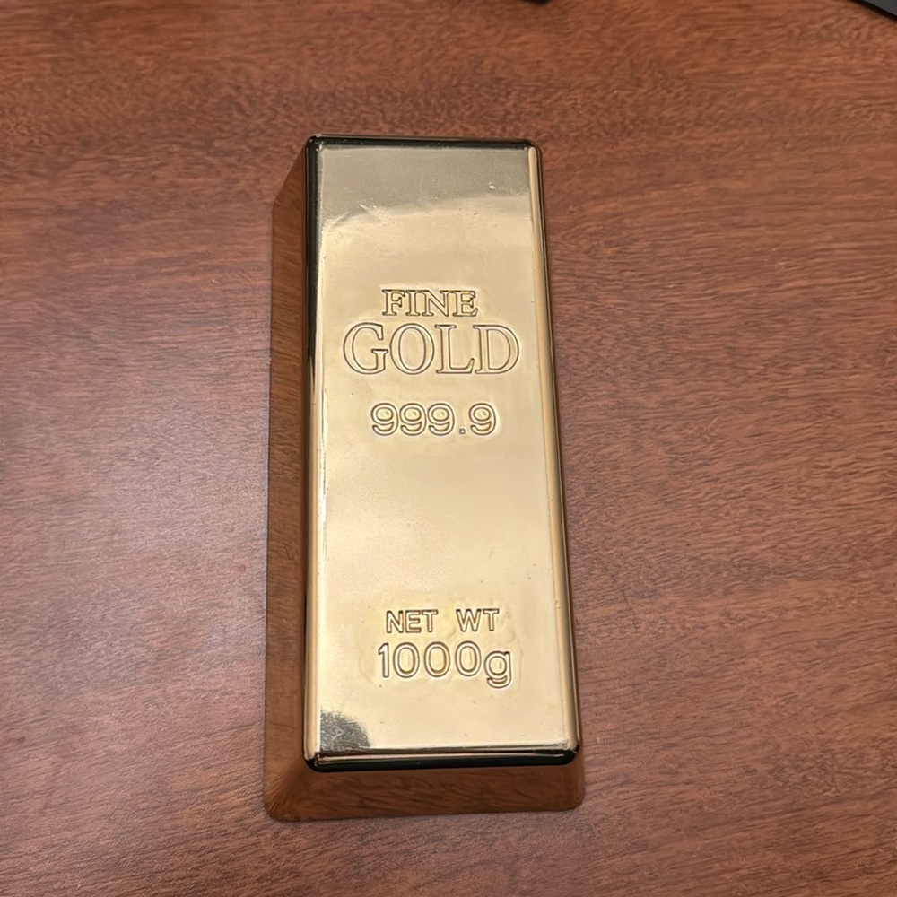 Faux Gold Bar Doorstop / Paperweight
